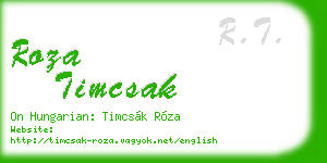 roza timcsak business card