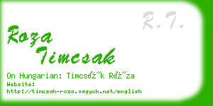 roza timcsak business card